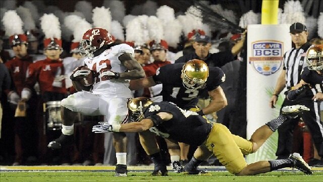 Eddie Lacy & T.J. Yeldon Benefit from Missed Tackles in BCS Championship Game