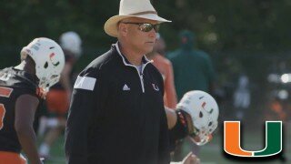  Mark Richt Mic'd Up at Miami Football Spring Practice 
