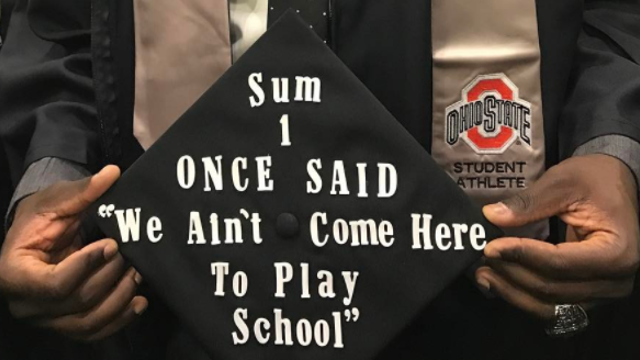 Cardale Jones Brilliantly Mocks Himself With Awesome Ohio State Graduation Cap