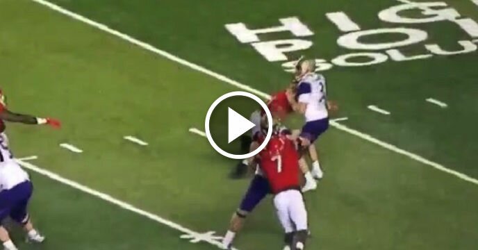 Washington Huskies QB Jake Browning Gets Destroyed By Rutgers Defensive Player