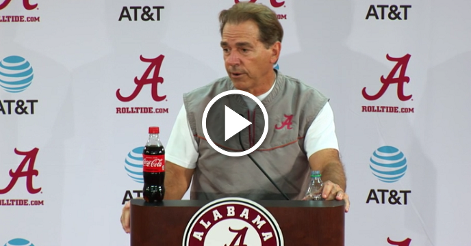 Watch: Alabama's Nick Saban Wises Off To Reporter During Press Conference