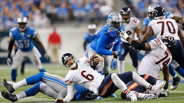 Jay Cutler Sacked Chicago Bears Detroit Lions