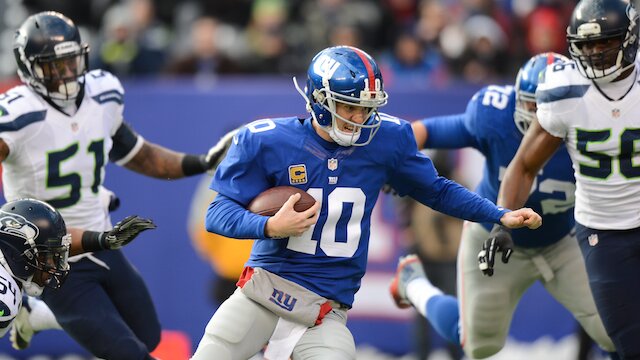 Eli Manning New York Giants Seattle Seahawks Pressure