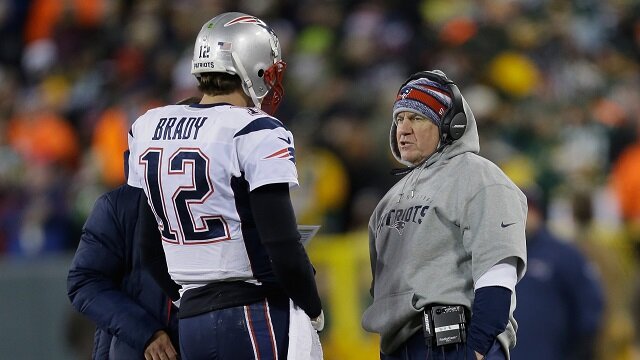 New England Patriots v Green Bay Packers Tom Brady Bill Belichick