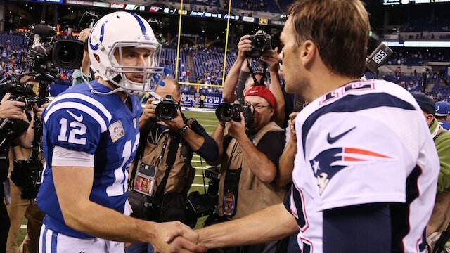 Andrew Luck Tom Brady AFC Championship Game