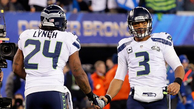 Seattle Seahawks-Marshawn Lynch and Russell Wilson
