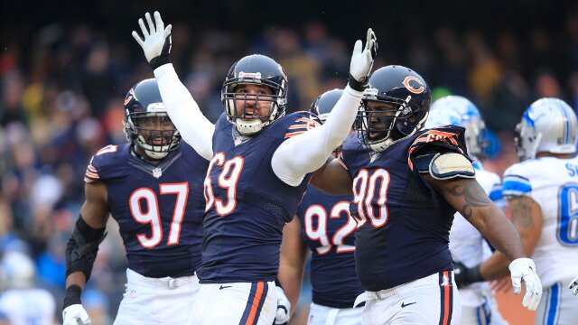Chicago Bears-Jared Allen, Willie Young, and Jeremiah Ratliff