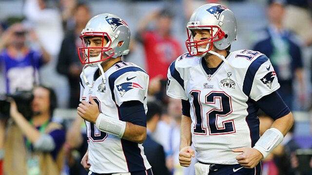 Tom Brady and Jimmy Garoppolo New England Patriots