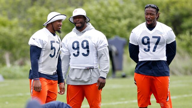Chicago Bears-Jon Bostic, Lamarr Houston, and Willie Young OTAs