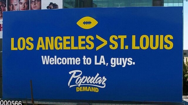 Los Angeles Rams Take Shot At St. Louis On Billboard