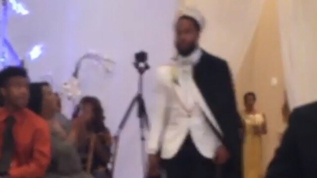 Watch Seattle Seahawks\' Earl Thomas Walk Down The Aisle Wearing A Crown And Cape
