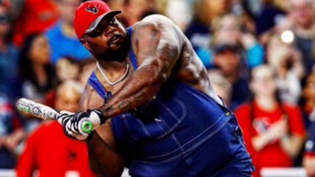 Vince Wilfork Hilariously Wears His Famous Overalls To J.J. Watt\'s Charity Softball Game
