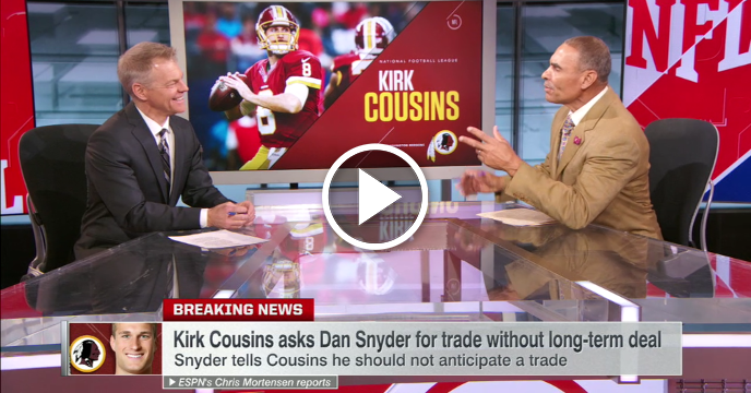 Kirk Cousins Asks Washington Redskins Owner Daniel Snyder For a Trade