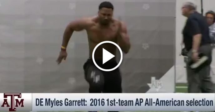 Myles Garrett Absolutely Crushes Pro Day — Improves Already Impressive 40-Yard Dash Time
