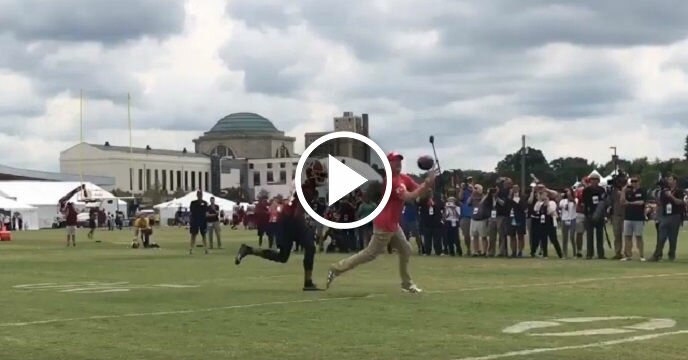 Dale Earnhardt Jr. Beats Josh Norman With Out Route, Catches Pass From Kirk Cousins During Training Camp