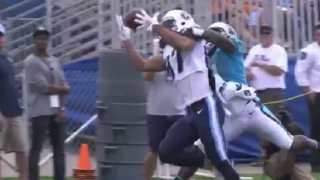 Watch: Titans' Eric Decker Makes Excellent Catch During Joint Practice With Panthers