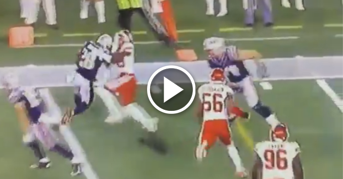 James White Delivers Brutal Stiff Arm that Drops Chiefs Defender to the Ground
