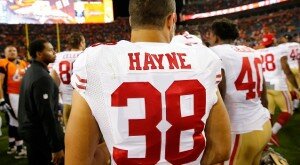 San Francisco 49ers' Jarryd Hayne makes 75-man roster cut.