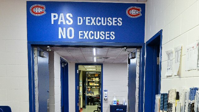 Slogan of the Montreal Canadiens: No Excuses