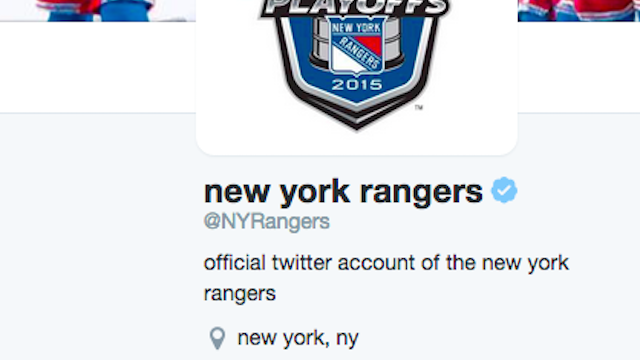 New York Rangers Twitter Account Stops Using Capital Letters For Upcoming Series vs. Washington