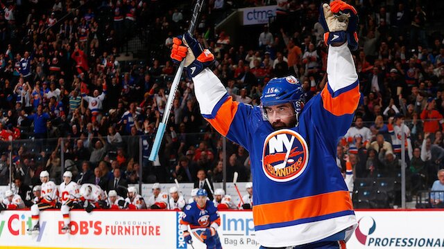 Watch Cal Clutterbuck Get His Chiclets Rearranged After Taking Puck To The Face