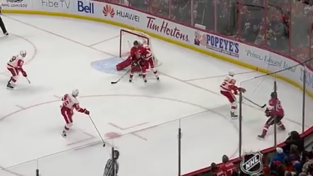 Senators\' Erik Karlsson Scores from Impossible Angle on Red Wings\' Jimmy Howard