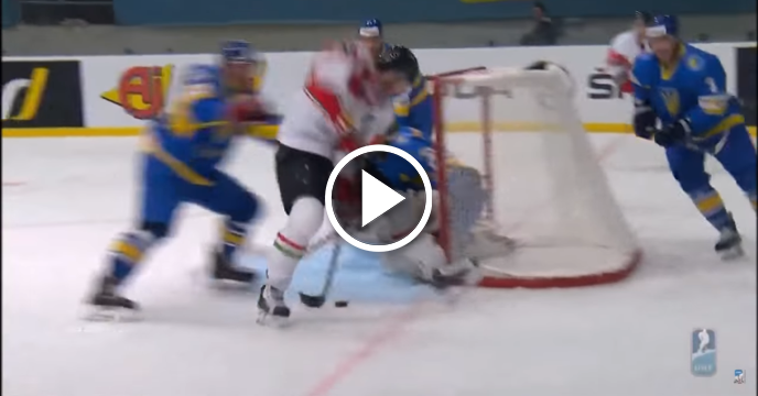 Hungarian Player Nets Nifty Between-the-Legs Goal at IIHF World Championships