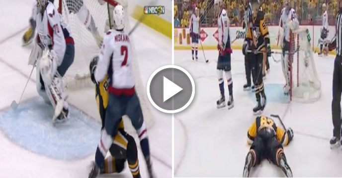 Penguins' Sidney Crosby Leaves Game 3 After Brutal Cross Check By Capitals' Matt Niskanen
