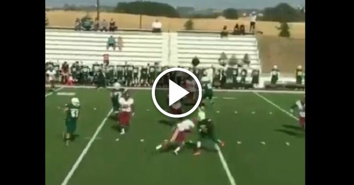 High School Linebacker Destroys Opposing Running Back With Bone-Jarring Hit