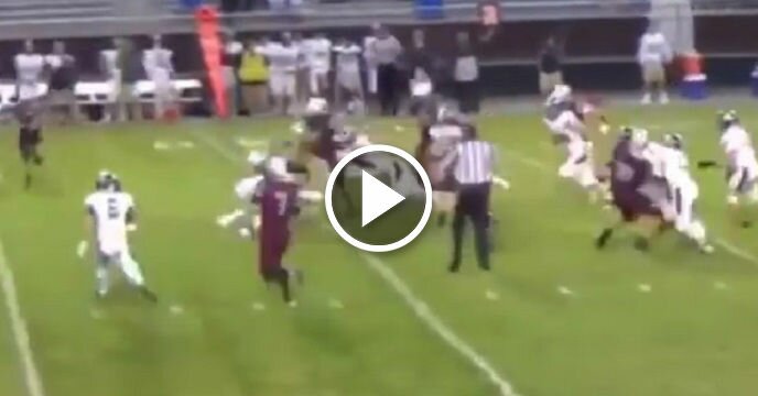 High School Football Player Breaks Numerous Tackles on Way to Ridiculous Touchdown Run