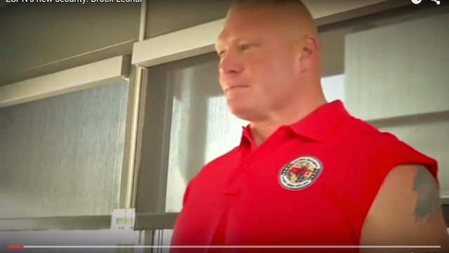  Watch Brock Lesnar Take His Job As an ESPN Security Guard Extremely Seriously 