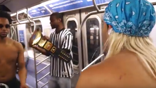 WWE Fans Recreate Royal Rumble On NYC Subway