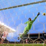 STOKE ON TRENT, ENGLAND - FEBRUARY 01: Asmir Begovic of Stoke City makes a save during the Barclays Premier League match between Stoke City and Manchester United at Britannia Stadium on February 1, 2014 in Stoke on Trent, England. (Photo by Jamie McDonald/Getty Images)