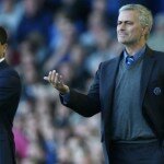 Everton manager Roberto Martinez and Chelsea manager Jose Mourinho