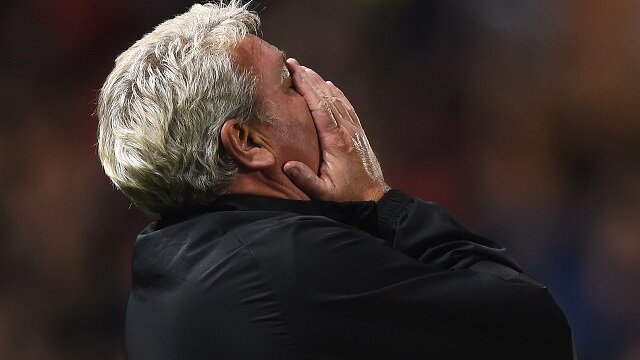 Steve Bruce expressing disappointment at club's Europe failure