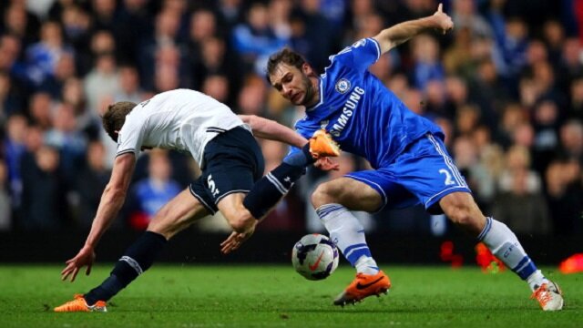 Jan Vertonghen and Branislav Ivanovic: Chelsea v Tottenham Hotspur - Premier League