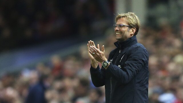 Liverpool manager Jurgen Klopp applauds on the touchline