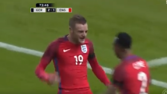 Watch England's Jamie Vardy Score First International Goal With Amazing Backheel Effort