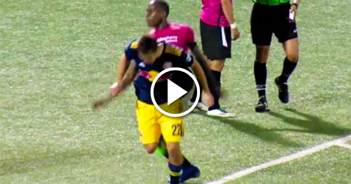 Watch Inexplicable, Blatant Cheap Shot During USL Soccer Game