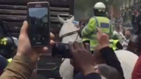 West Ham Fans Attack Manchester United's Team Bus Prior To Important Premier League Match