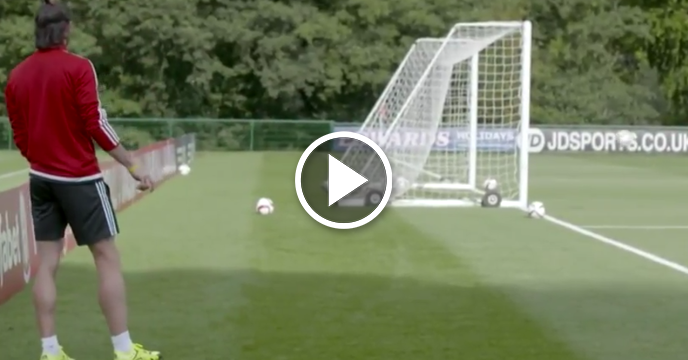 Gareth Bale Scores from Impossible Angle on Practice Field