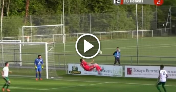 Pully Football Defender Adrien Gulfo Scores Amazing Bicycle Kick — Into His Own Net