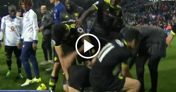Chelsea's Diego Costa Celebrates Premier League Title By Grabbing John Terry's Balls?
