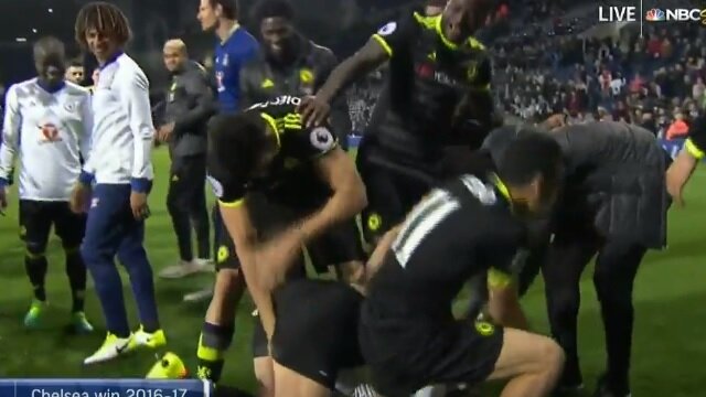 Chelsea\'s Diego Costa Celebrates Premier League Title By Grabbing John Terry\'s Balls?