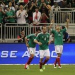 May 31, 2013; Houston, TX, USA; Mexico forward Javier Hernandez (14) celebrates scoring a goal against Nigeria during the first half at Reliant Stadium.