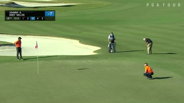 PGA TOUR | Johnny Miller finds the cup for birdie from 33 feet at PNC Father/Son