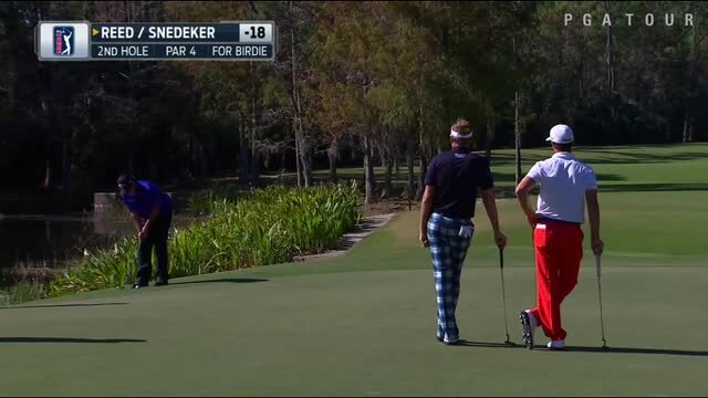 PGA TOUR | Patrick Reed rolls in a smooth 22-foot birdie putt at Franklin Templeton