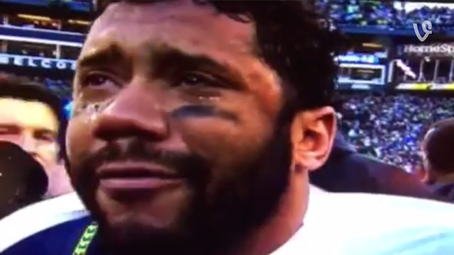 Russell Wilson Cries