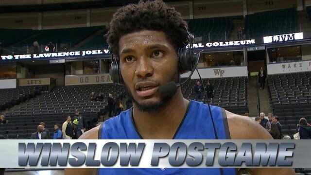 Duke Freshman Justise Winslow on Hard Fought Win Over Wake Forest