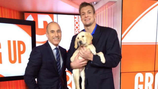 Rob Gronkowski and Puppy
